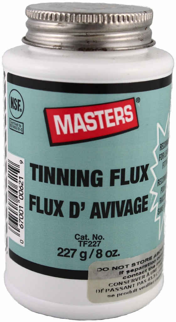 MASTERS Tinning Flux- Brush Top Jar- 227 grams