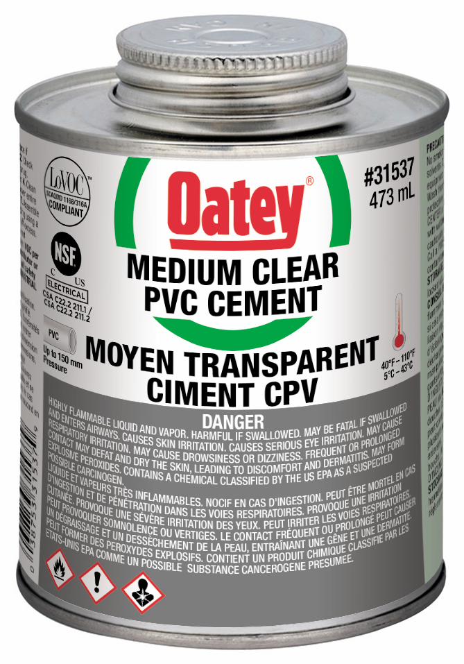 473ml Medium PVC Cement Clear