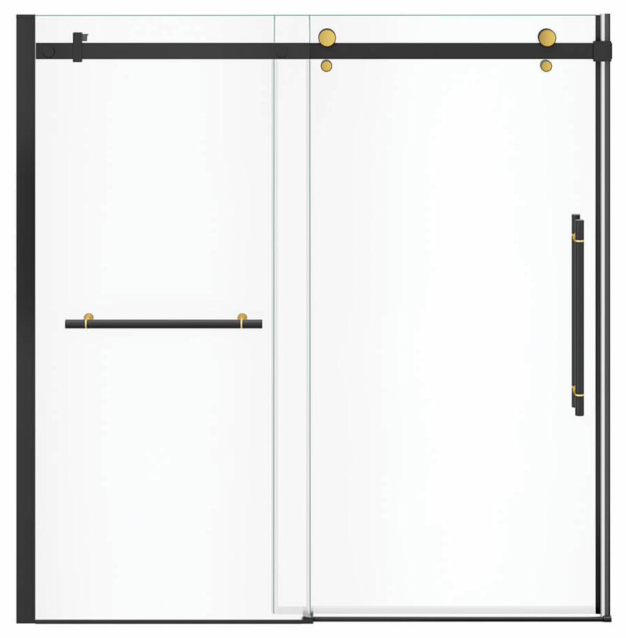 Vela 56.5-59" x 59" Sliding Tub Door with Towel Bar