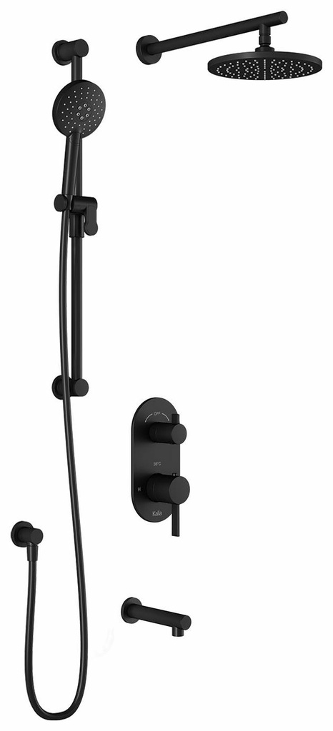 RoundOne TD3 Thermostatic Integrated Diverter Tub and Shower System with Wall Arm (less valve)