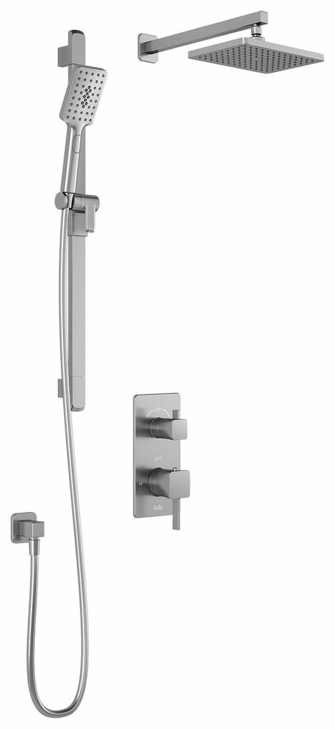 SquareOne TD2 Thermostatic Integrated Diverter Shower System with Wall Arm