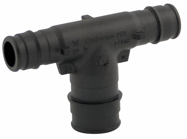 ProPEX EP Reducing Tee, 1" PEX x 1" PEX x 1 1/4" PEX