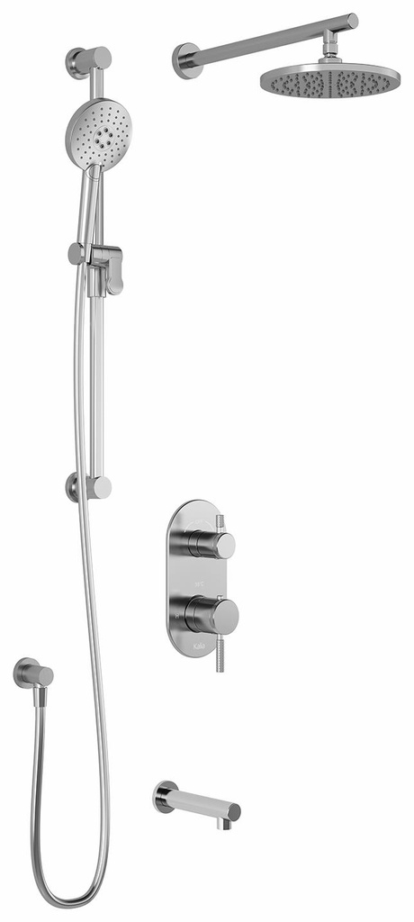 Preciso TD3 Thermostatic Integrated Diverter Shower System with Wall Arm (less valve)