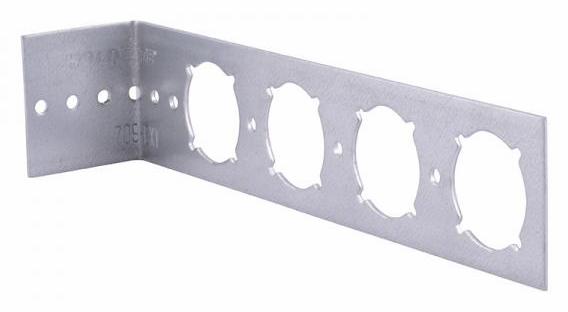 Galvanized Stub 90 Deg Bracket With 2 Keyed Holes
