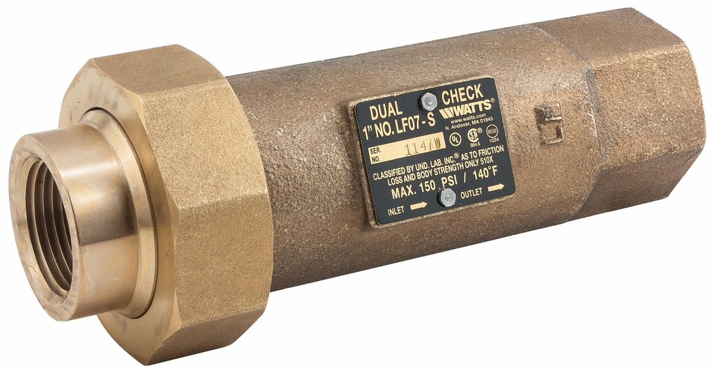 1-1/4 In LF07S-U2-3 1 1/4 Dual Check Valve