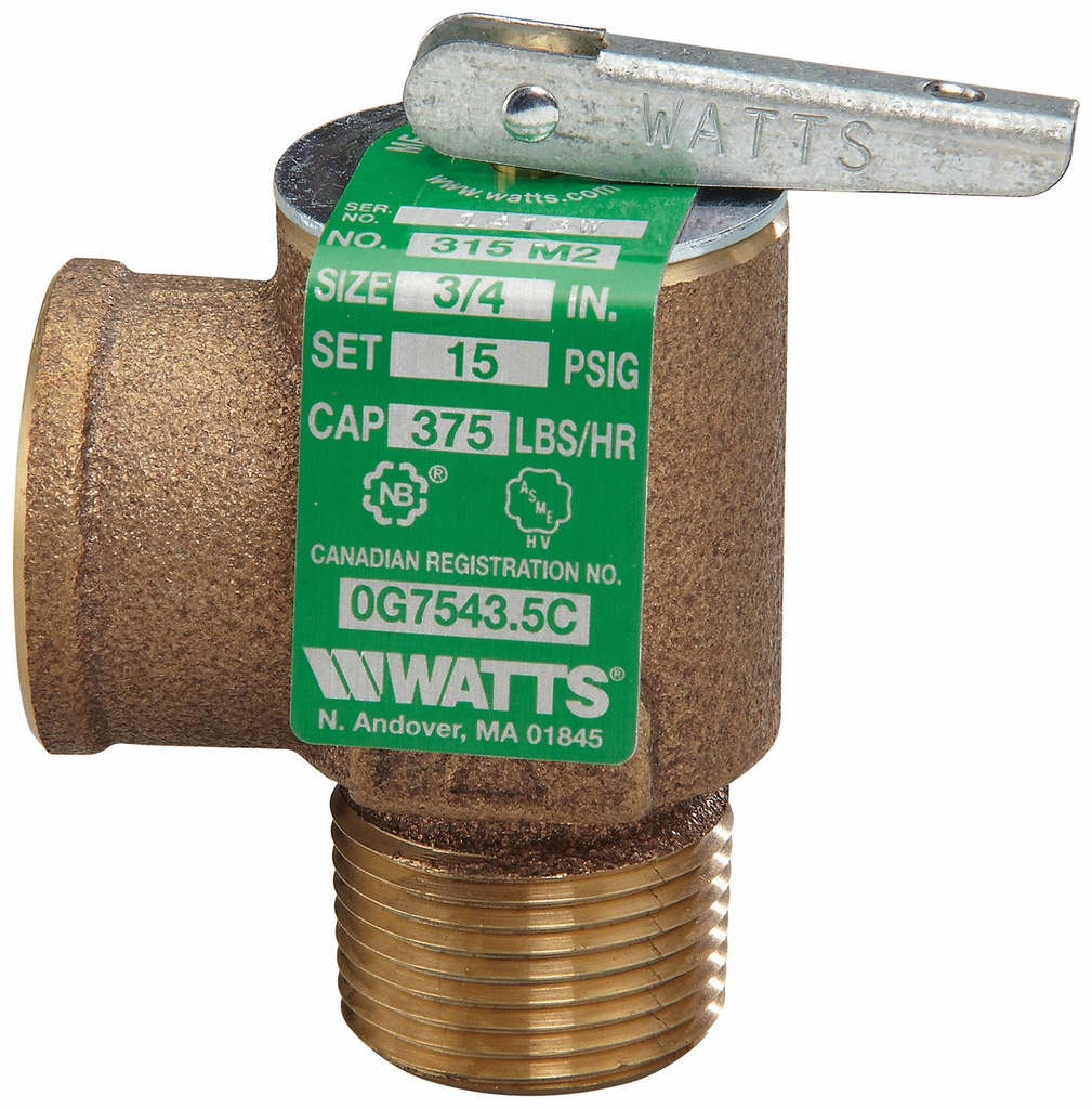 3/4 x 3/4 In 315M2-015 Steam Safety Relief Valve