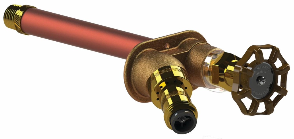 Model 27 Wall Faucet CP Inlet 12 Inch