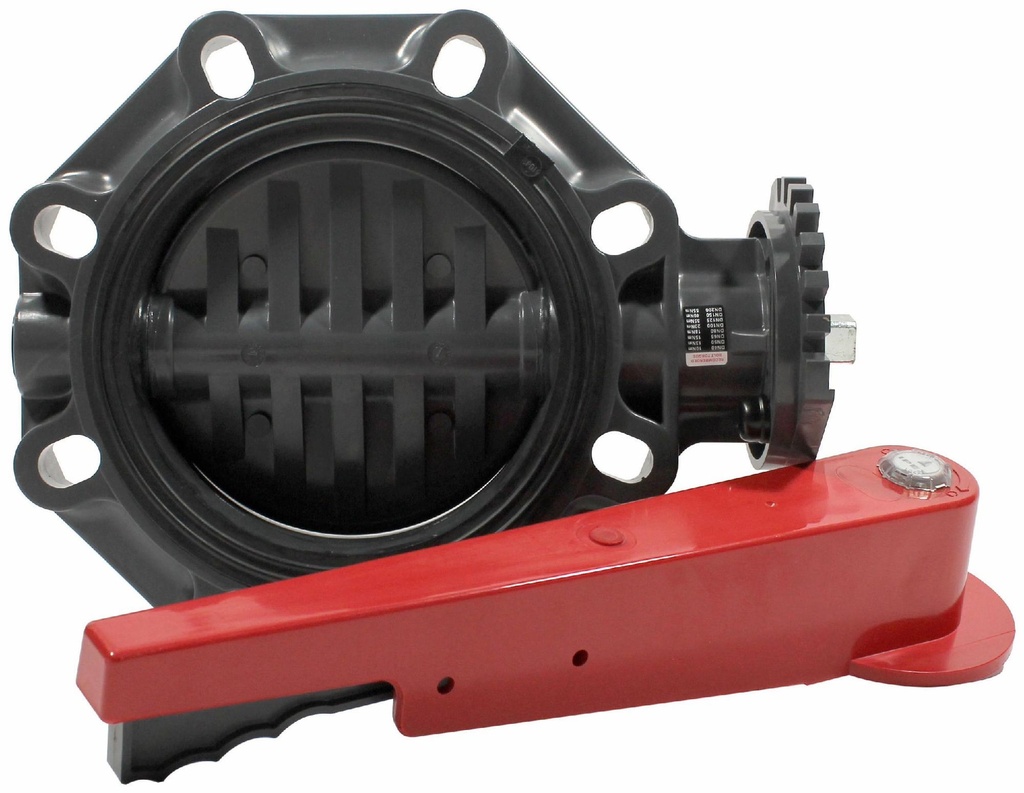 8" FE BFLY VLV PVC/PVC EPDM FL WAFER XIRTEC140