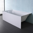 WHITE RECTANGULAR ALCOVE BATHTUB WITHOUT ARMREST