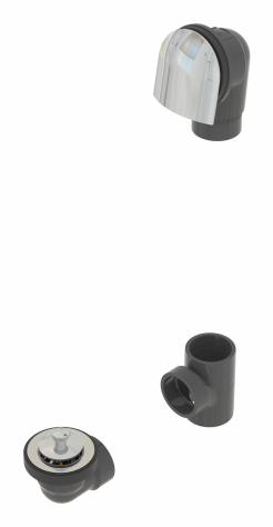 Lift & Turn FRZERO PVC Offset Waste & Overflow Kit