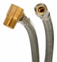 60" Flexible Dishwasher Connector 3/8" Comp with 3/8" MIP Elbow