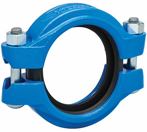 3" QuickVic Installation Ready Flexible Coupling Potable Water SS Blue Style 877N