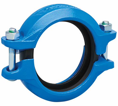 3" QuickVic Installation Ready Rigid Coupling Potable Water SS Blue Style 807N
