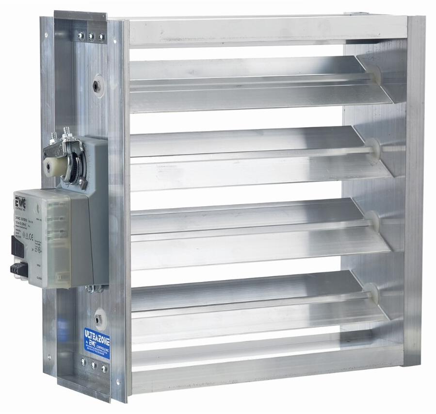 Damper - 3 Wire Rectangular Power Open Power Closed - 12 in. x 12 in.