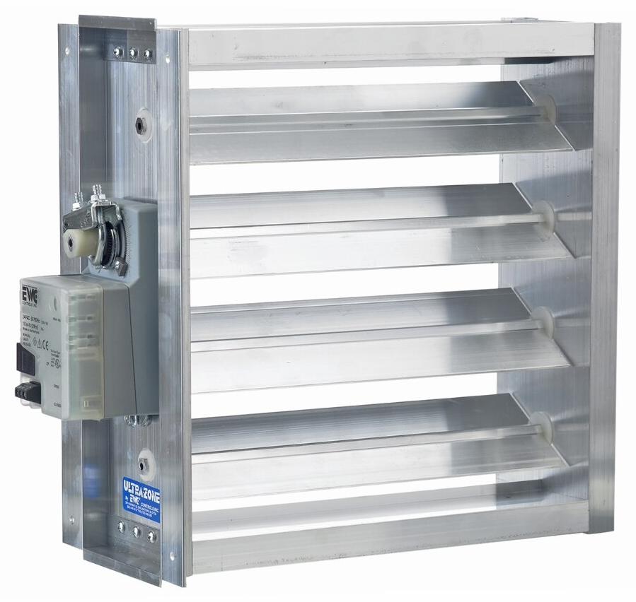 Damper - 3 Wire Rectangular Power Open Power Closed - 8 in. x 8 in.