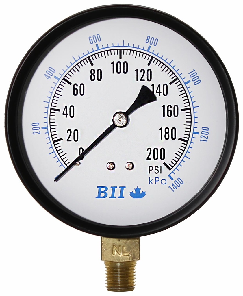 PG40-200NL - 'No Lead 4"Dry 1/4"Lm 0-200'
