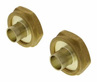 1/2" NPT Bronze Union Sweat Fitting Set