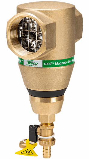2" in-line magnetic dirt Separator c/w blow down valve, Bronze Body