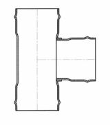 GASKETED SWR TEE 15x15x04 GGG