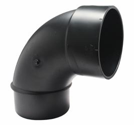 102456 ABS DWV 6" 90D STR ELL SPGXH BLK CANPLAS