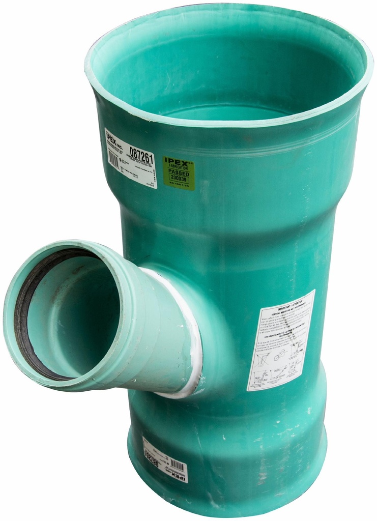 12"x6"x45D PVC WYE URxSWR BxBxG ULTRA-RIB