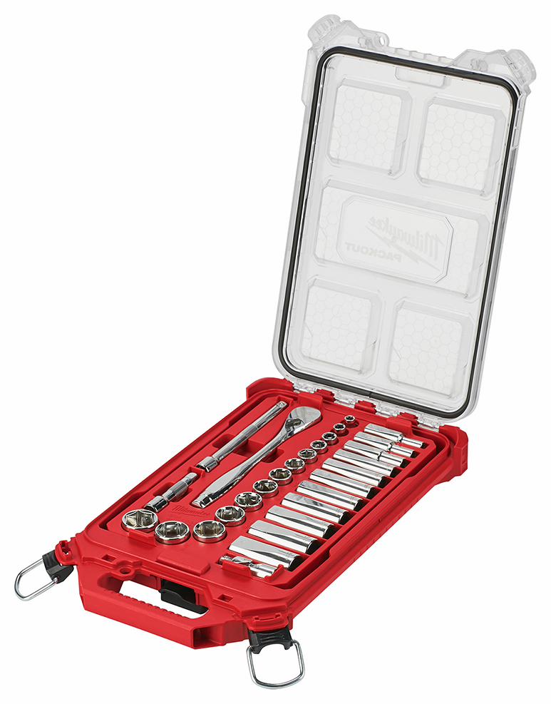 3/8" - 28PC RTCHT/SCKT SET IN PKOUT
