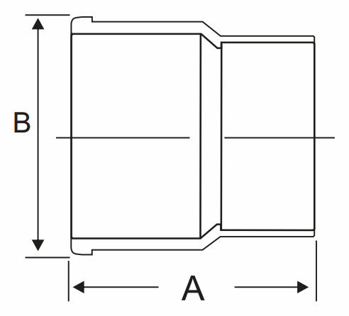 2 C X M.J. ADAPTER DWV CAST