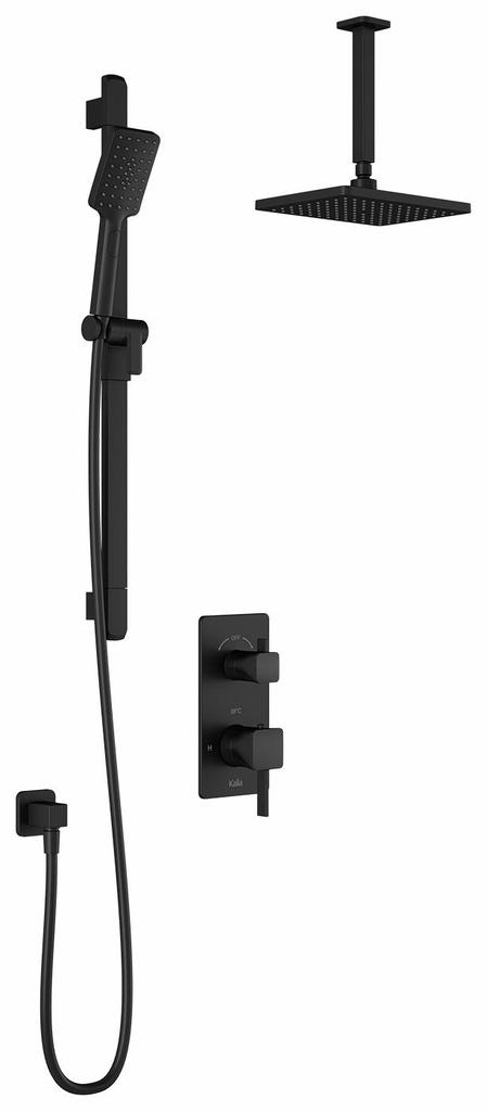 SquareOne TD2 Thermostatic Integrated Diverter Shower System with Vertical Ceiling Arm