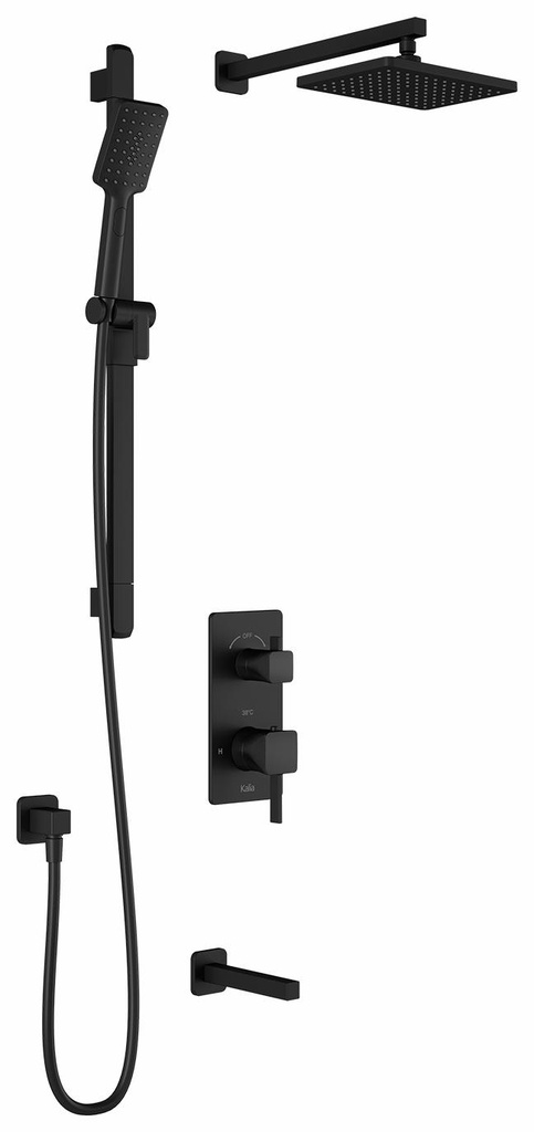 SquareOne TD3 Thermostatic Integrated Diverter Tub and Shower System with Wall Arm (less valve)