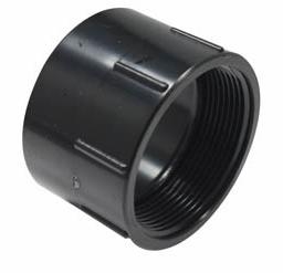 102892ABC ABS DWV 2" FEM ADPT W/ C/O PLUG & ORING FPTXH