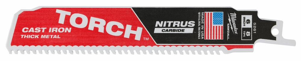 6" TORCH W/NITRUS CARBIDE 1PK