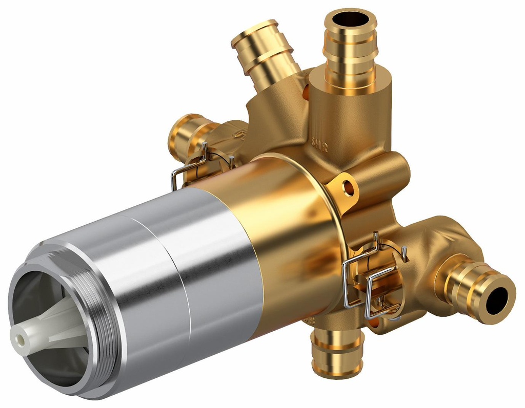 3-Way Thermostatic Rough-In Valve without Cartridge - Expansion Pex