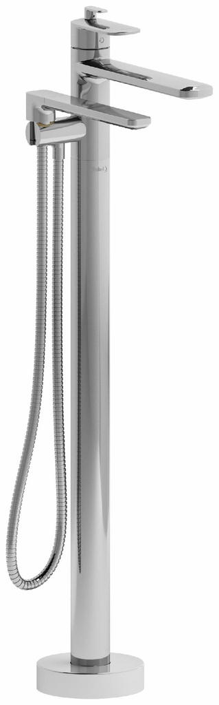 Ever 2-Way Thermostatic Floor Mount Tub Filler Trim with Hand Shower