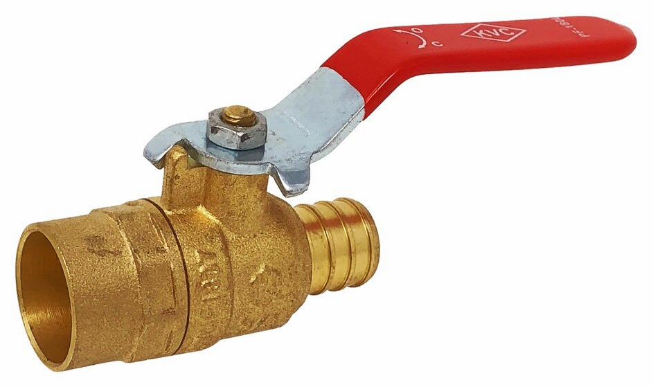 3/4 PEX X COPPER FP BALL VALVE 400WOG