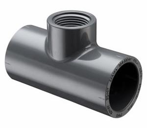 1-1/2X1-1/4 PVC RED TEE SOCXFPT SCH80