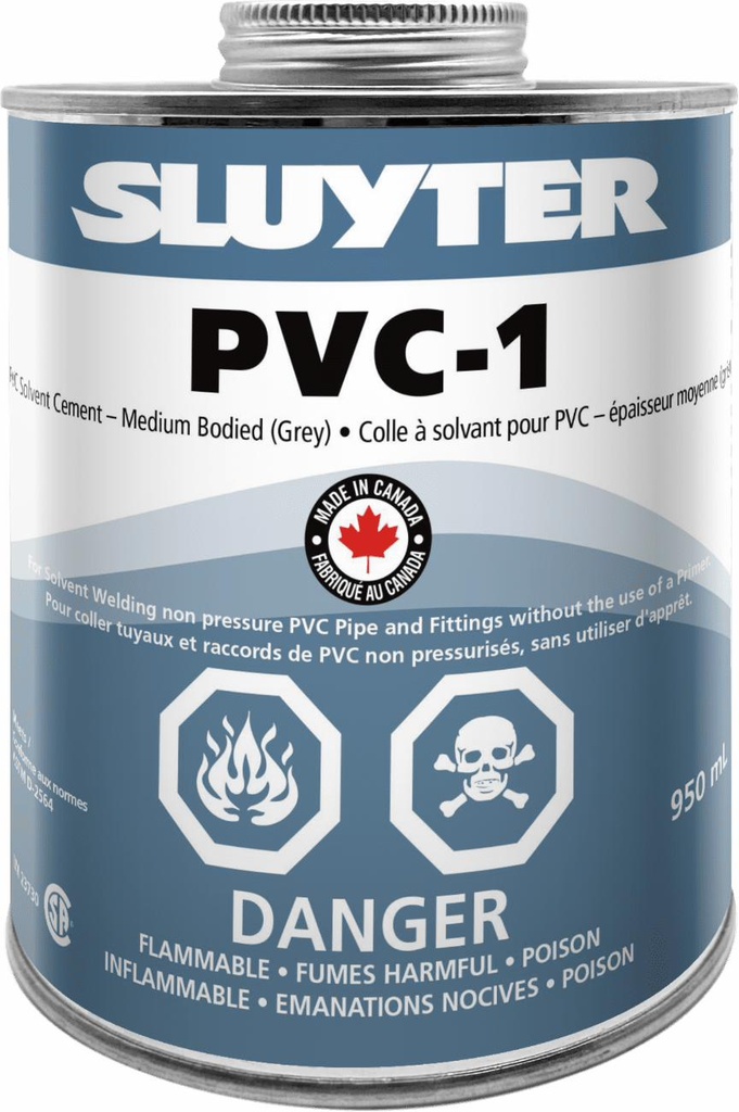 950ml 1-Step CSA PVC Cement Grey