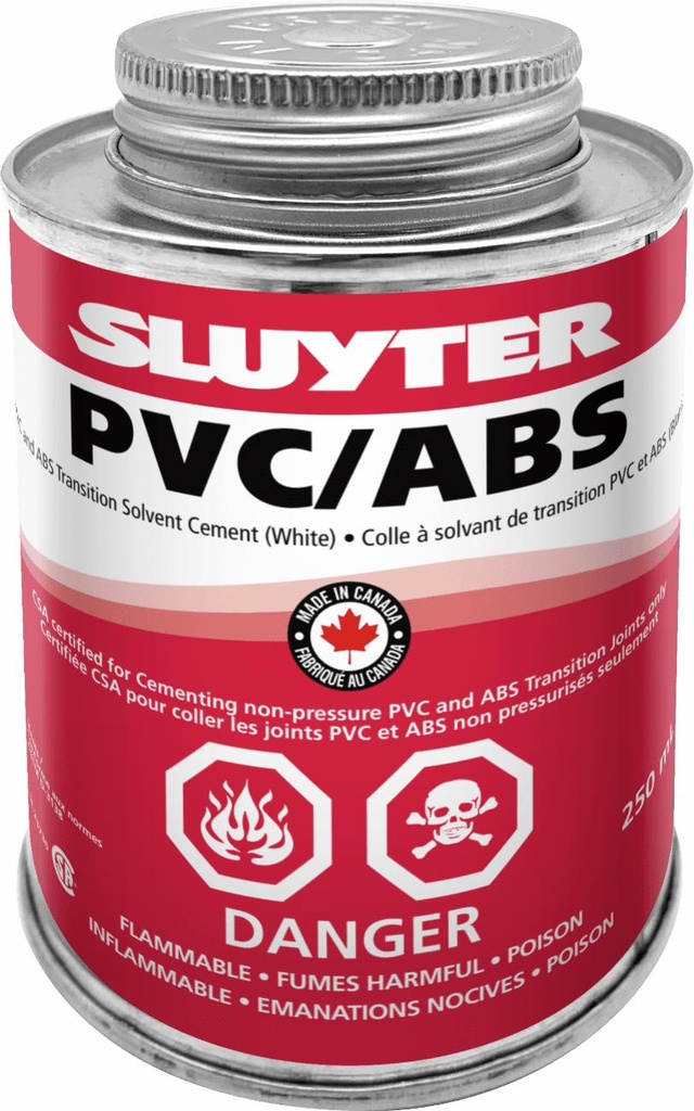 475ml CSA PVC-ABS Transition Cement White
