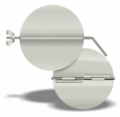 14" Commercial Pipe Damper 24ga