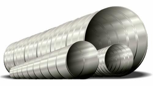 22" x 10' Spiral Pipe 26ga Y/L 2LC (per foot)