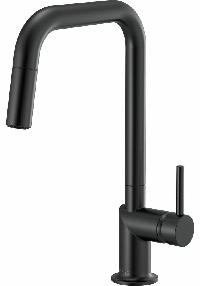 Odin Kitchen Faucet with Square Spout and Pulldown Spray (less Handle)