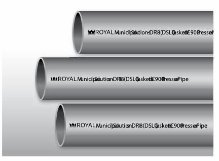 12"x20' PVC DR18 CIOD PIPE GSKT BLUE BRUTE