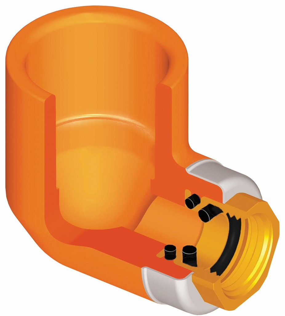 1" x 1/2" SxFPT TorqueSafe 90 Sprinkler Head Elbow FlameGuard