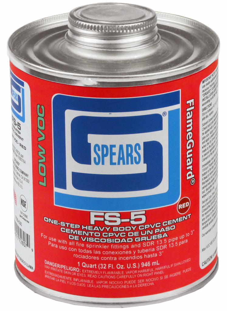 946ml FS-5 1-Step PVC Cement Red