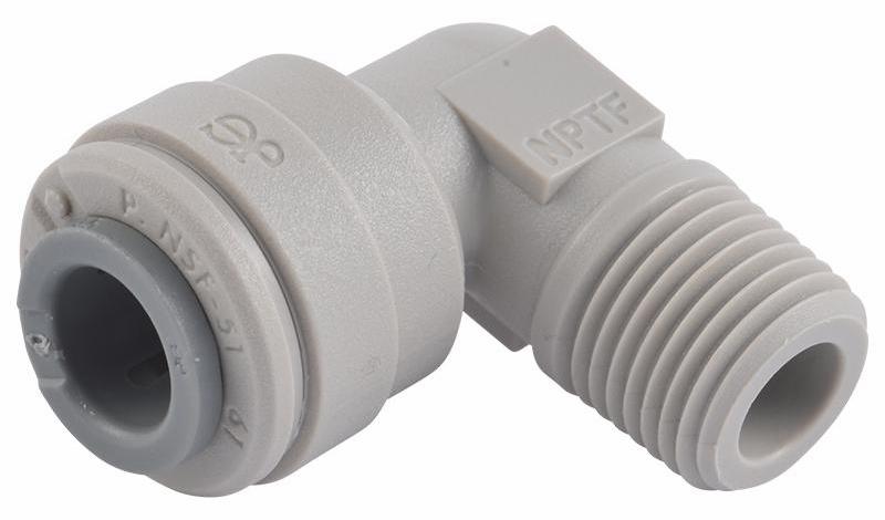 Gray Acetal Fixed Elbow 3/8 x 3/8 NPTF