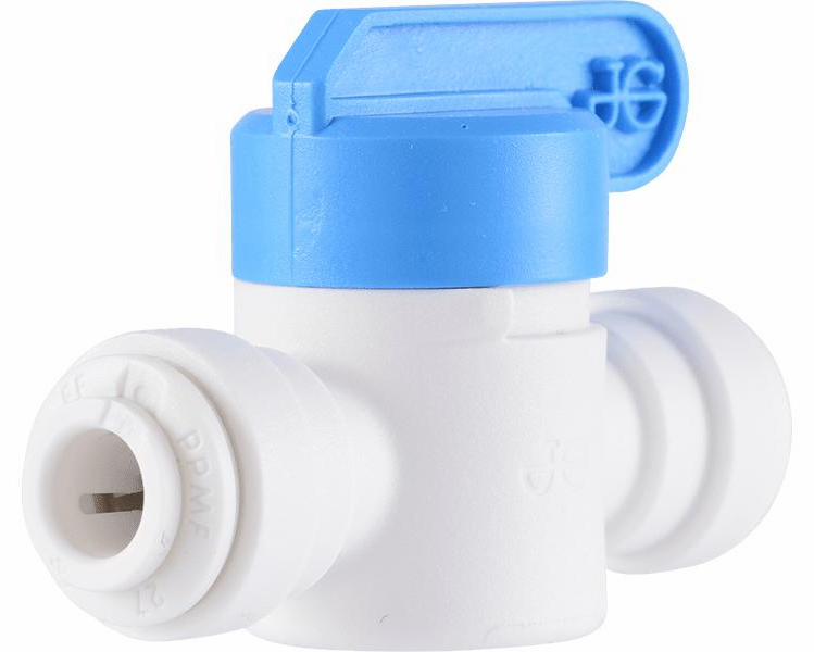 Polypropylene Shut-Off Valve, 1/4, Single Packed