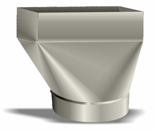 8" to 3.25" x 10" Range Hood Transition