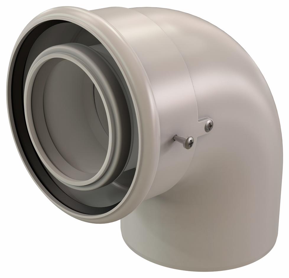 3/5x87 Concentric PP/Alu Elbow