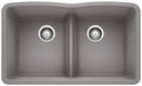 Diamond U 2 Bowl Low Divide Undermount Silgranit Sink