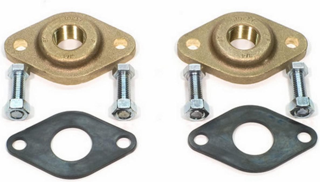 1" NPT Bronze Flange Set