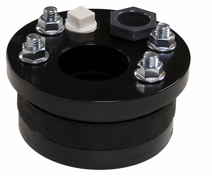 WSP4012 - '4" x 1-1/4" Single Hole Plastic Well Seal - Black'